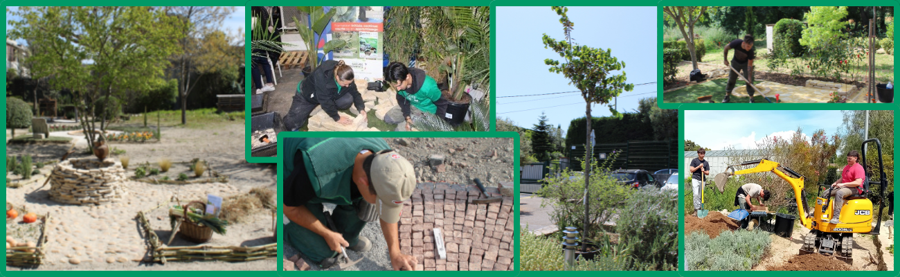 Aménagements paysagers en apprentissage