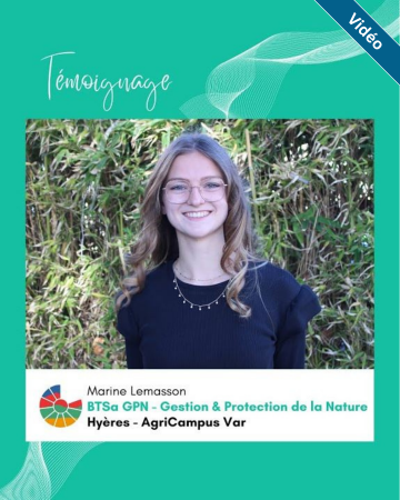 Interview d'une apprentie en BTS GPN (Gestion & Protection de la Nature) sur notre site d'Hyères