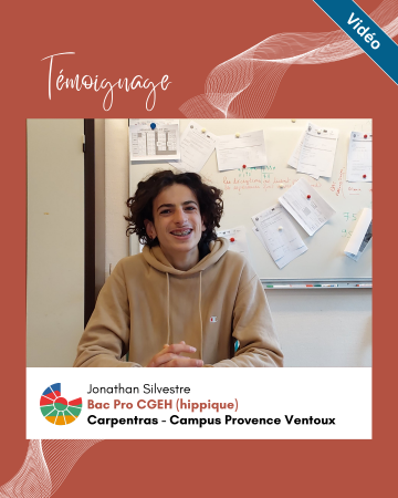 Jonathan nous parle du Bac Pro CGEH (conduite & gestion entreprise hippique) Campus de Carpentras
